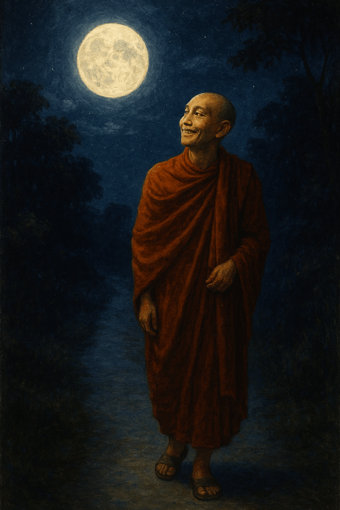 Monk Contemplating the Moon (Copilot)